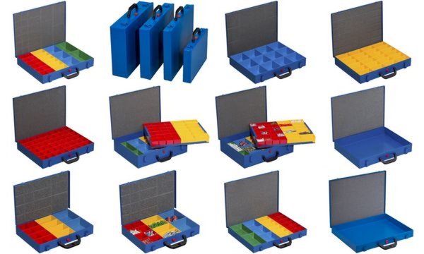 Image ALLIT Metall-Kleinteilekoffer EuroPlus Pro M 44H-1, blau aus pulverbeschichtete