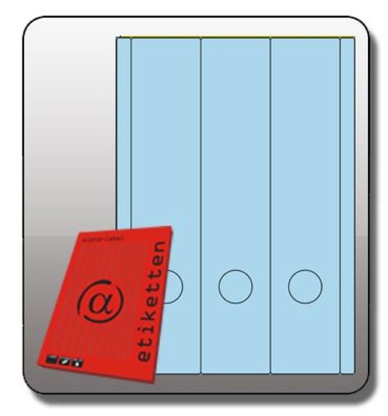 Image Rückenschilder, lang/breit, 61x285mm, blau