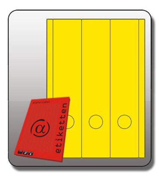 Image Rückenschilder, lang/breit, 61x285mm, gelb