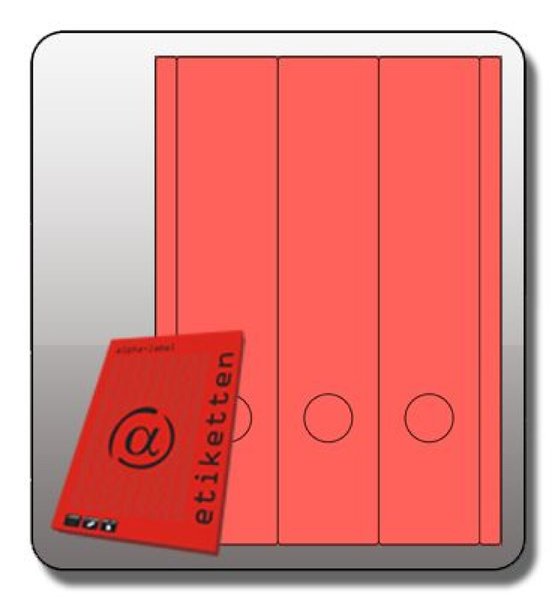 Image Rückenschilder, lang/breit, 61x285mm, rot