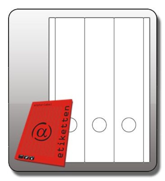 Image Rückenschilder, lang/breit, 61x285mm, weiß