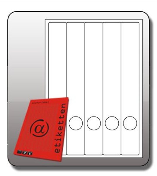 Image Rückenschilder, lang/schmal, 39x285mm, weiß