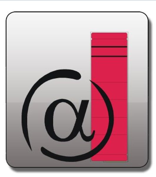 Image Rückenschild kurz/breit selbstklebend, Farbe rot