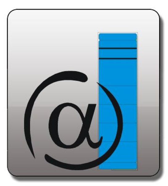 Image Rückenschild kurz/breit selbstklebend, Farbe blau