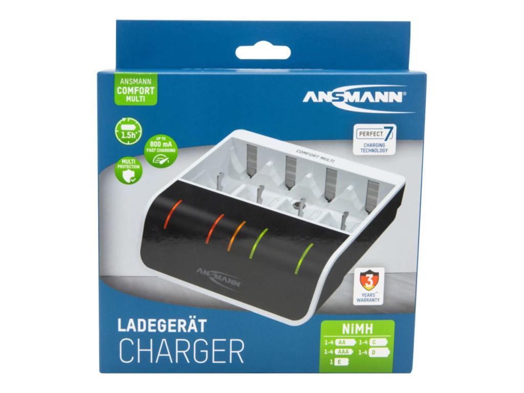 Image ANSMANN Comfort Multi Rundzellen-Ladegerät NiMH Micro (AAA), Mignon (AA), Baby 