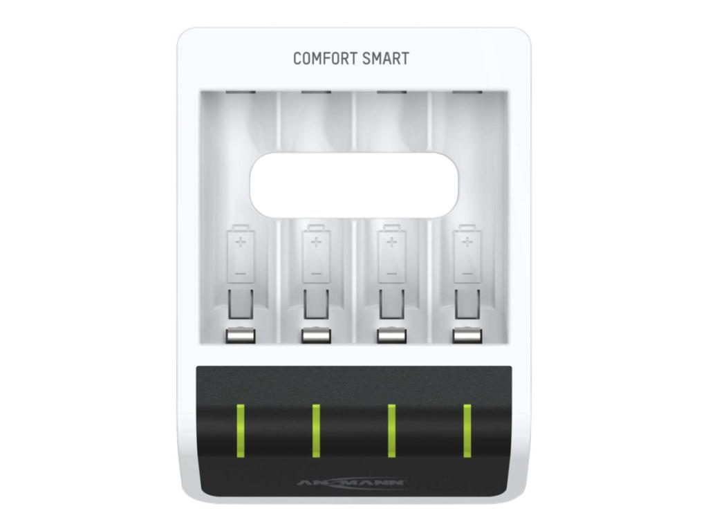 Image ANSMANN Comfort Smart Rundzellen-Ladegerät inkl. Akkus NiMH Micro (AAA), Mignon