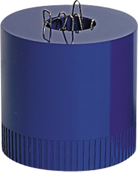 Image Büroklammernspender clipboy royalblau magnetisch mit Klammern