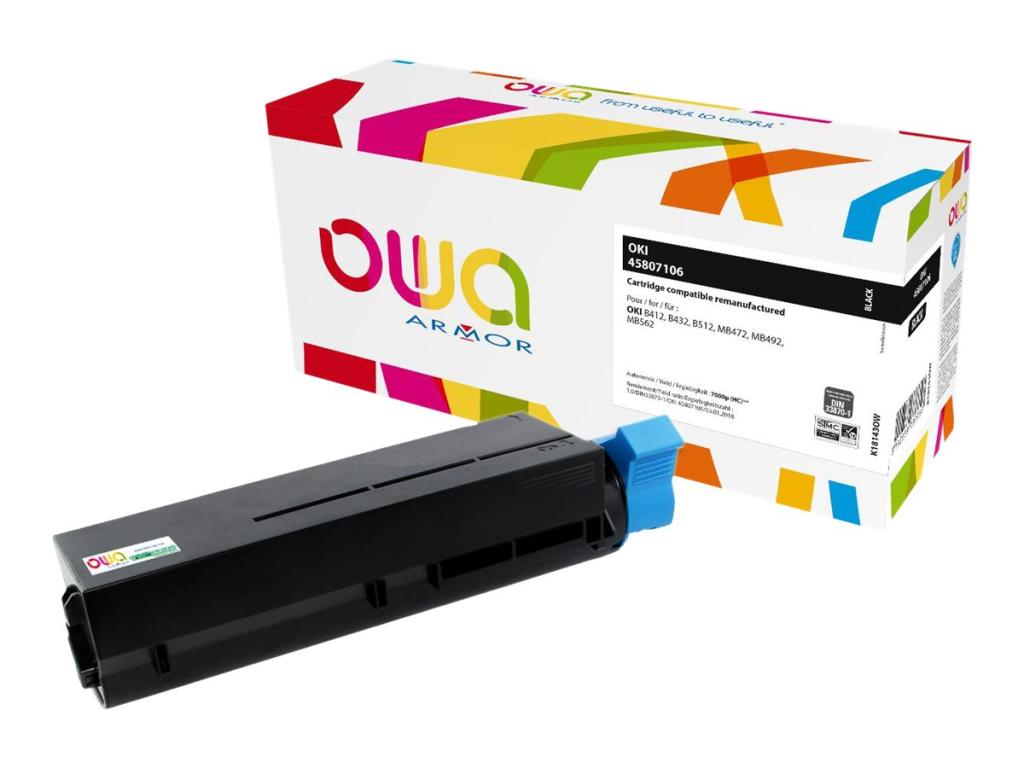 Image ARMOR OWA Toner f?r OKI 45807106 schwarz (7.000 S.) (K18143OW)