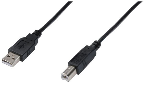 Image ASSMANN 1000x USB2.0 Anschlusskabel 3m USB A zu USB B schwarz bulk