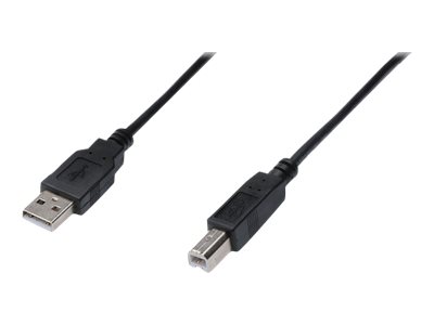 Image ASSMANN USB2.0 Anschlusskabel 1,8m USB A zu USB B AWG28 schwarz bulk