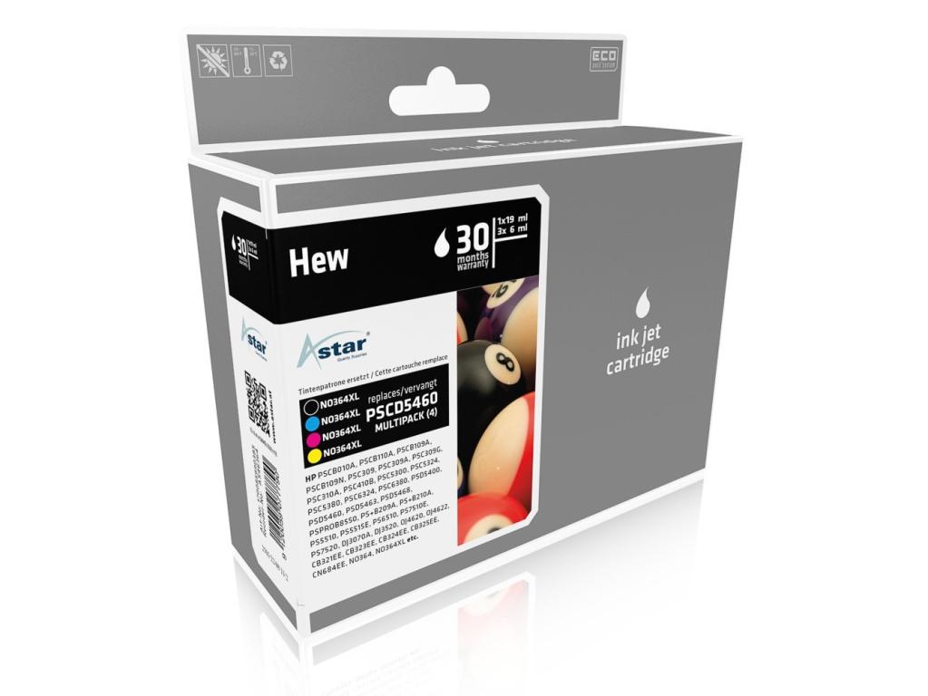 Image ASTAR 4er Pack Schwarz, Gelb, Cyan, Magenta Tintenpatrone