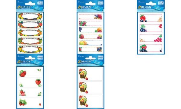 Image AVERY Zweckform ZDesign Haushaltset iketten Rahmen & Obst (72059473)