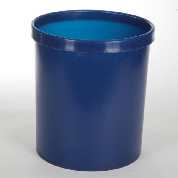 Image Abfallbehälter, Papierkorb Ø 30 cm rund, geschlossen | 18 Liter<br>Farben: blau, grau, silber, bordeaux, schwarz