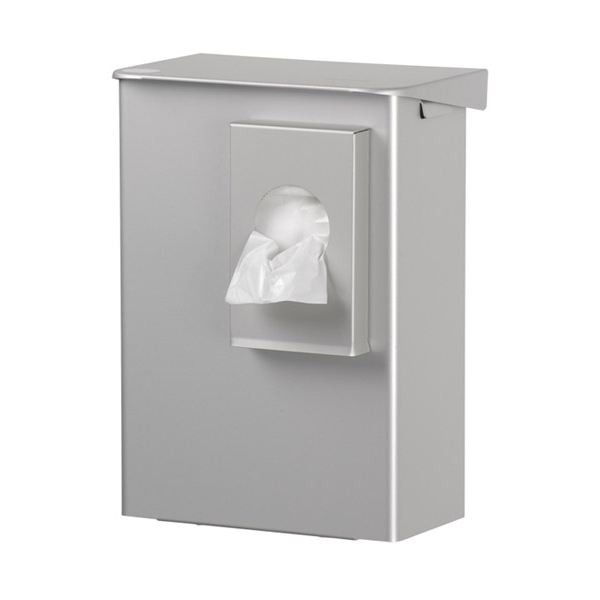 Image Abfallbehälter "ingo-man® ", Edelstahl | 6 Liter Abfallbox mit Klappdeckel und Hygienebeutel-Spender