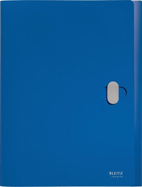 Image Ablagebox Recycle, DIN A4, PP, blau, 3 Klappen, für ca. 250 Blatt (80g/qm),