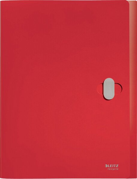 Image Ablagebox Recycle, DIN A4, PP, rot, 3 Klappen, für ca. 250 Blatt (80g/qm),