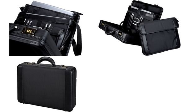 Image Alassio Attaché-Koffer MODICA, Le derimitat/Nylon, schwarz (5317523)