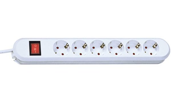 Image BACHMANN Steckdosenleiste "Smart", 6-fach, mit Schalter, Anschlussleitung 1,5 m