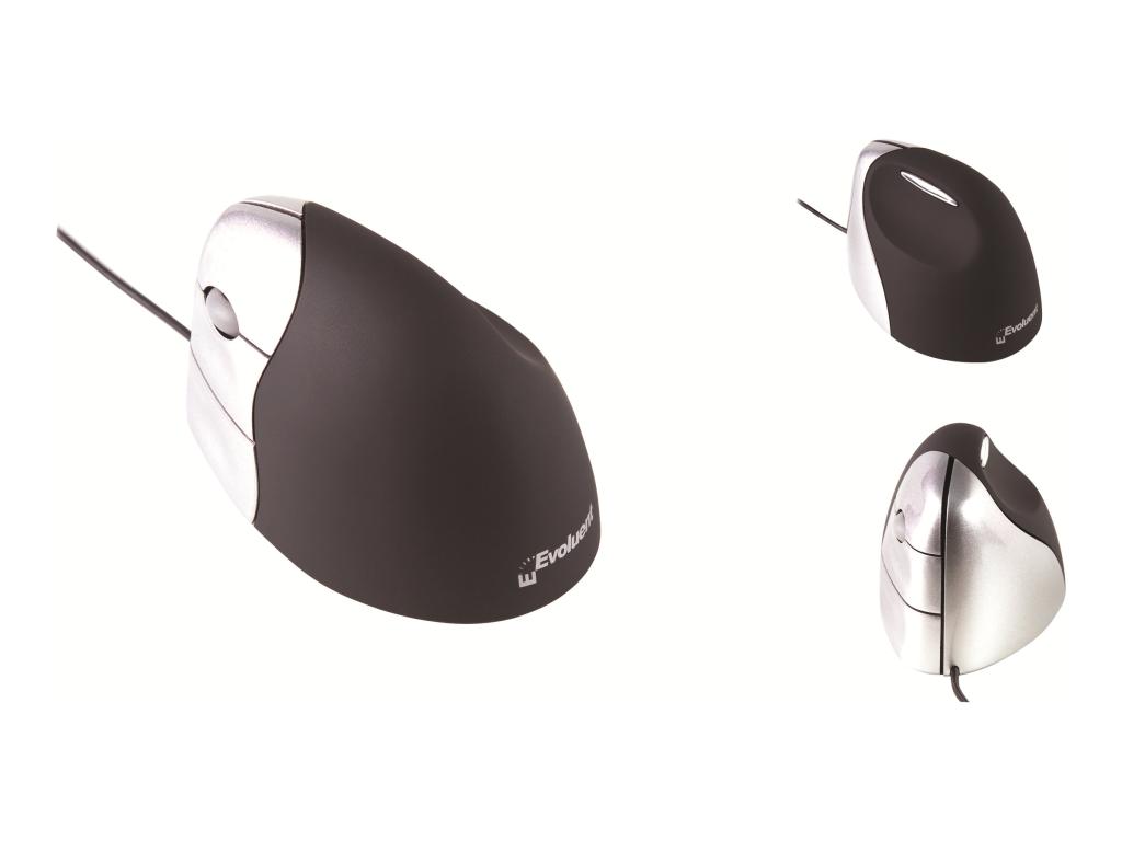 Image BAKKERELKHUIZEN Evoluent VerticalMouse 3, für Rechtshänder, USB, schwarz / silb