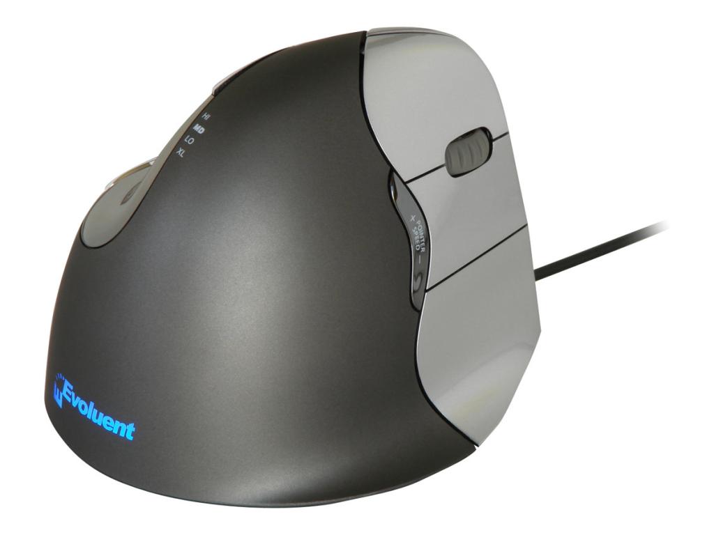 Image BAKKERELKHUIZEN Evoluent VerticalMouse 4, für Linkshänder, USB, anthrazit / sil