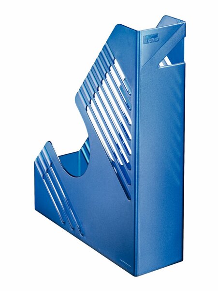 Image Zeitschriftenbox, blau metallic, für ca. 700 Blatt, A4 und A4