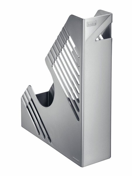 Image Zeitschriftenbox, silber metallic, für ca. 700 Blatt, A4 und A4