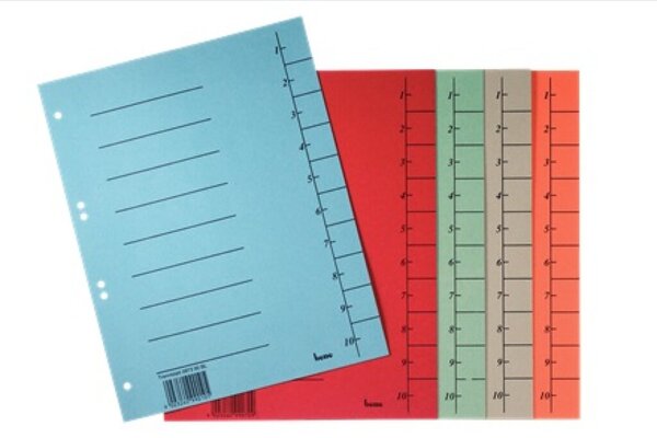 Image Trennblätter, A4, sortiert, Recycling-Karton 250g/m2