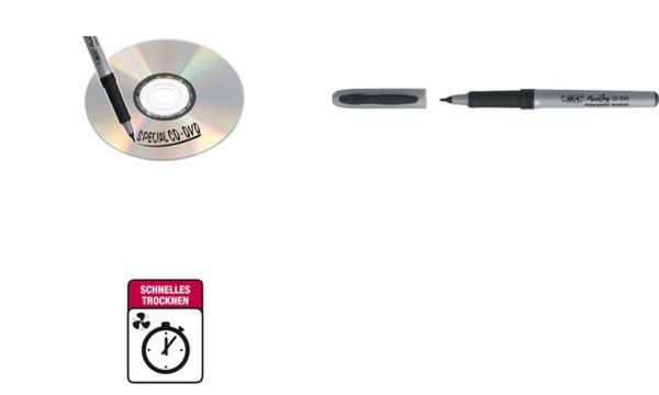 Image BIC CD-/DVD-Marker Marking Ultra Fine, permanent, schwarz