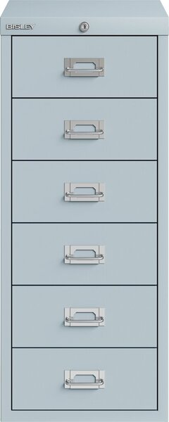Image Schubladenschrank 6 Schübe mit Schloss lichtgrau