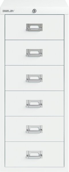 Image Schubladenschrank 6 Schübe mit Schloss verkehrsweiß