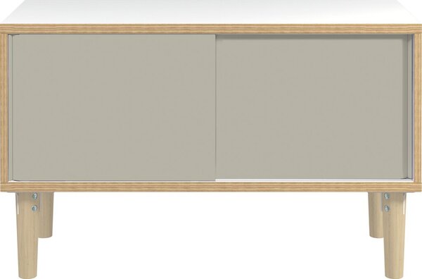Image BISLEY Sideboard Poise POS1007W696 verkehrsweiß 2 Fachböden 100,0 x 45,0 x 62,1 cm