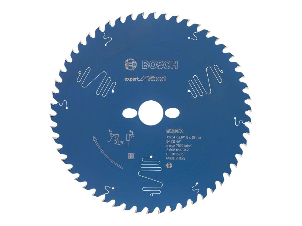 Image BOSCH Accessories Expert for Wood 2608644342 Kreissägeblatt 254 x 30 x 1.8 mm Z