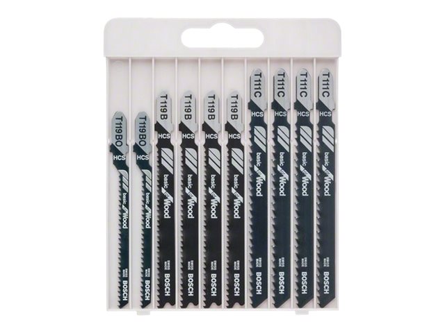Image BOSCH Basic for Wood - Jig saw blade set - für Holz - 10 Stücke - Länge: 100 mm