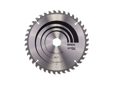 Image BOSCH Optiline Wood - Kreissägeblatt - für Holz - 254 mm - 40 Zähne (2608640443)