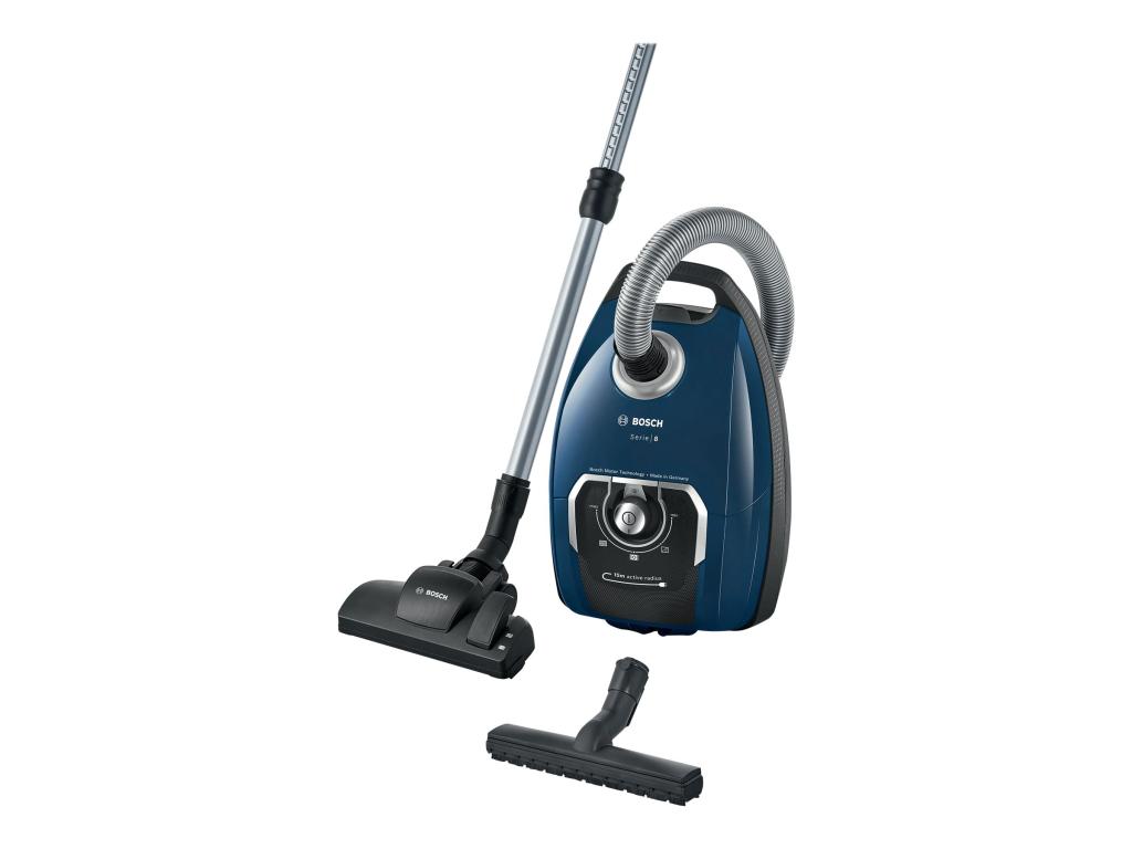 Image BOSCH Serie 8 BGB75X494  Bodenstaubsauger mit Beutel blau