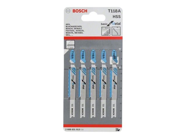 Image BOSCH basic for Metal T 118 A - Jig saw blade - für thin sheet metal - 5 Stücke