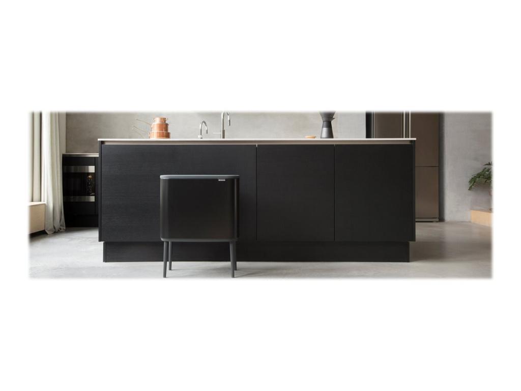 Image BRABANTIA Mülleimer Bo Touch Bin schwarz matt, 11 + 23 L