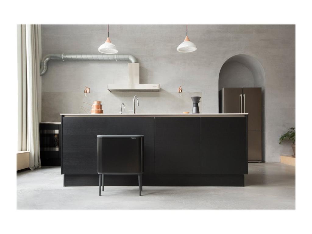 Image BRABANTIA Mülleimer Bo Touch Bin schwarz matt, 3 x 11 L