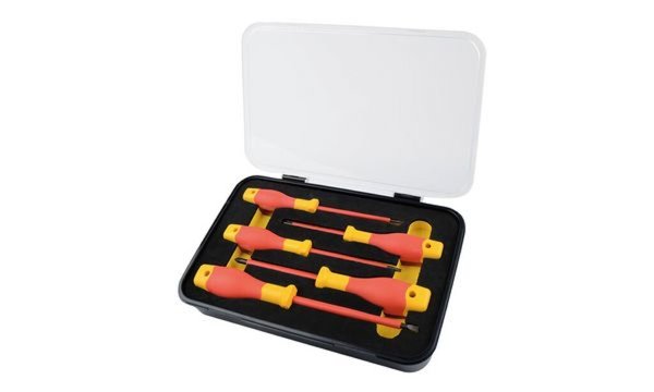 Image BRÜDER MANNESMANN VDE-Schraubendrehersatz, 5-teilig ergonomischer Griff mit Abg