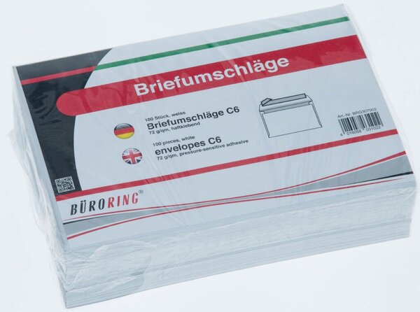 Image Büroring Briefumschlag, C6, Haftklebung, weiß, 72g