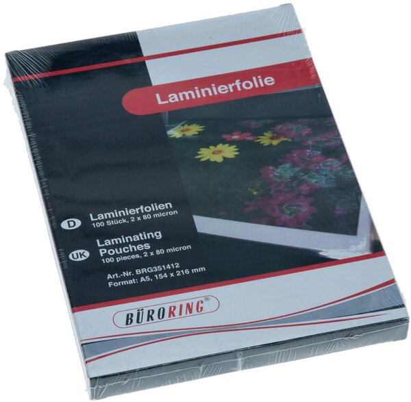Image Büroring Laminierfolie, A5, 80mic 