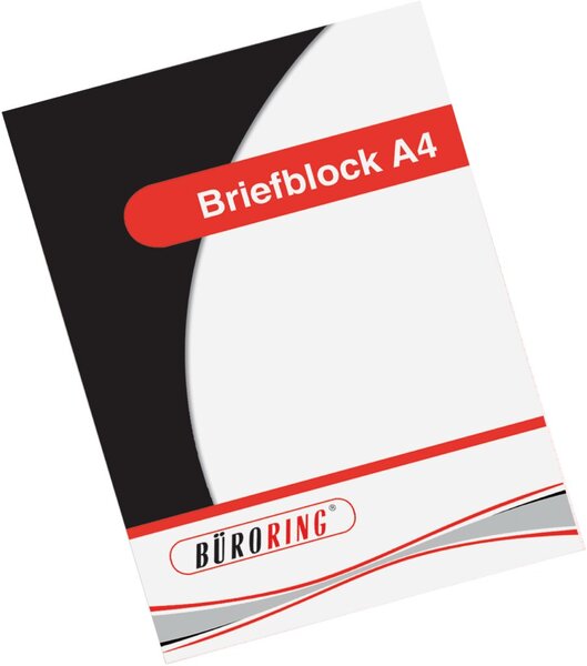 Image Büroring Briefblock, A4/50 Blatt, kariert,4-fach gelocht,