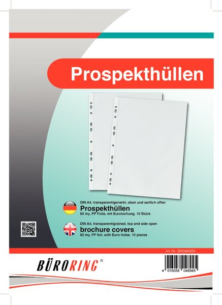 Image Büroring Prospekthülle A4 PP-Folie 60my genarbt