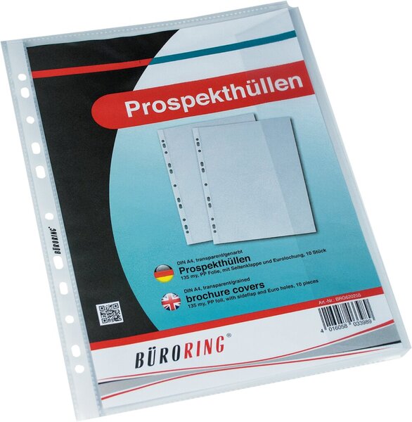 Image Büroring Prospekthülle A4 mit Kl. rechts seitlich offen, mit Klappe