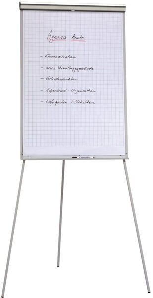 Image Büroring Flipchart Standard grau, Schreibtafelfläche 105x68cm