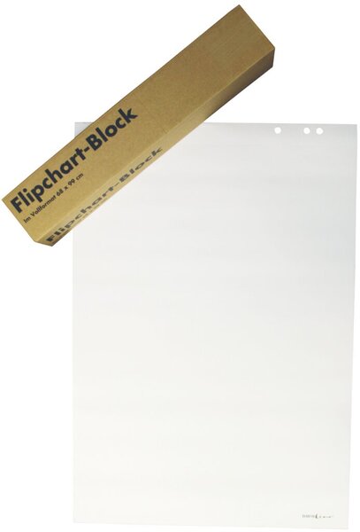 Image Büroring Flipchartblock 68x99cm blanko/blanko