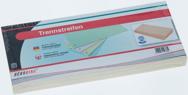 Image Büroring Trennstreifen chamois 10,5x24cm, 190g/qm Karton, gelocht