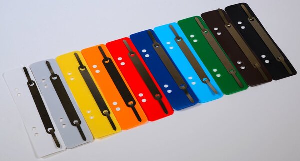Image Heftstreifen kurz Kunstst. sortiert mit Metalldeckleiste je 2x25er in den