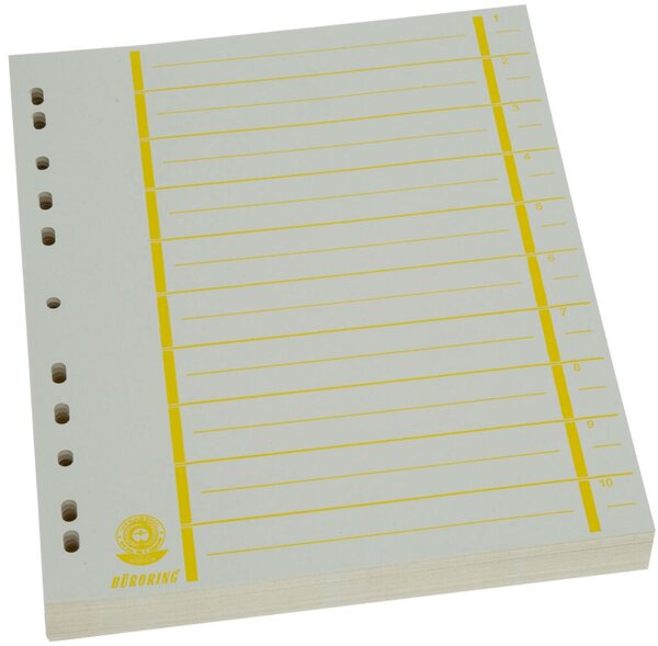 Image Büroring Trennblätter A4 gelb chamois, farbiger Orgadruck