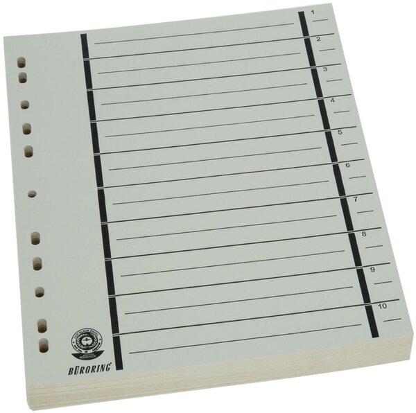 Image Büroring Trennblätter A4 schwarz chamois, farbiger Orgadruck